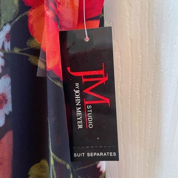 BLACK SLEEVELESS DRESS WIRH BLACK CHIFFON FLOWER PRNT SLEEVELESS DUSTER 1X - Picture 6 of 8